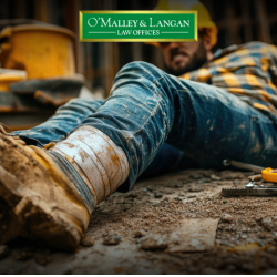After a construction accident in Scranton, PA, the injured worker lies on the ground